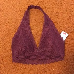 GILLY HICKS MAROON FLORAL BRALETTE